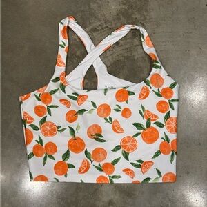 Abercrombie & Fitch Orange Citrus Print Tank Top